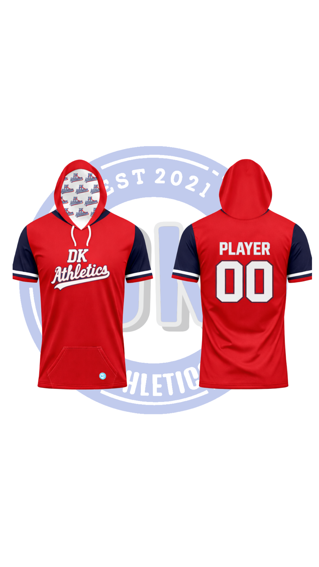 RED DKATHLETICS SS HOODED