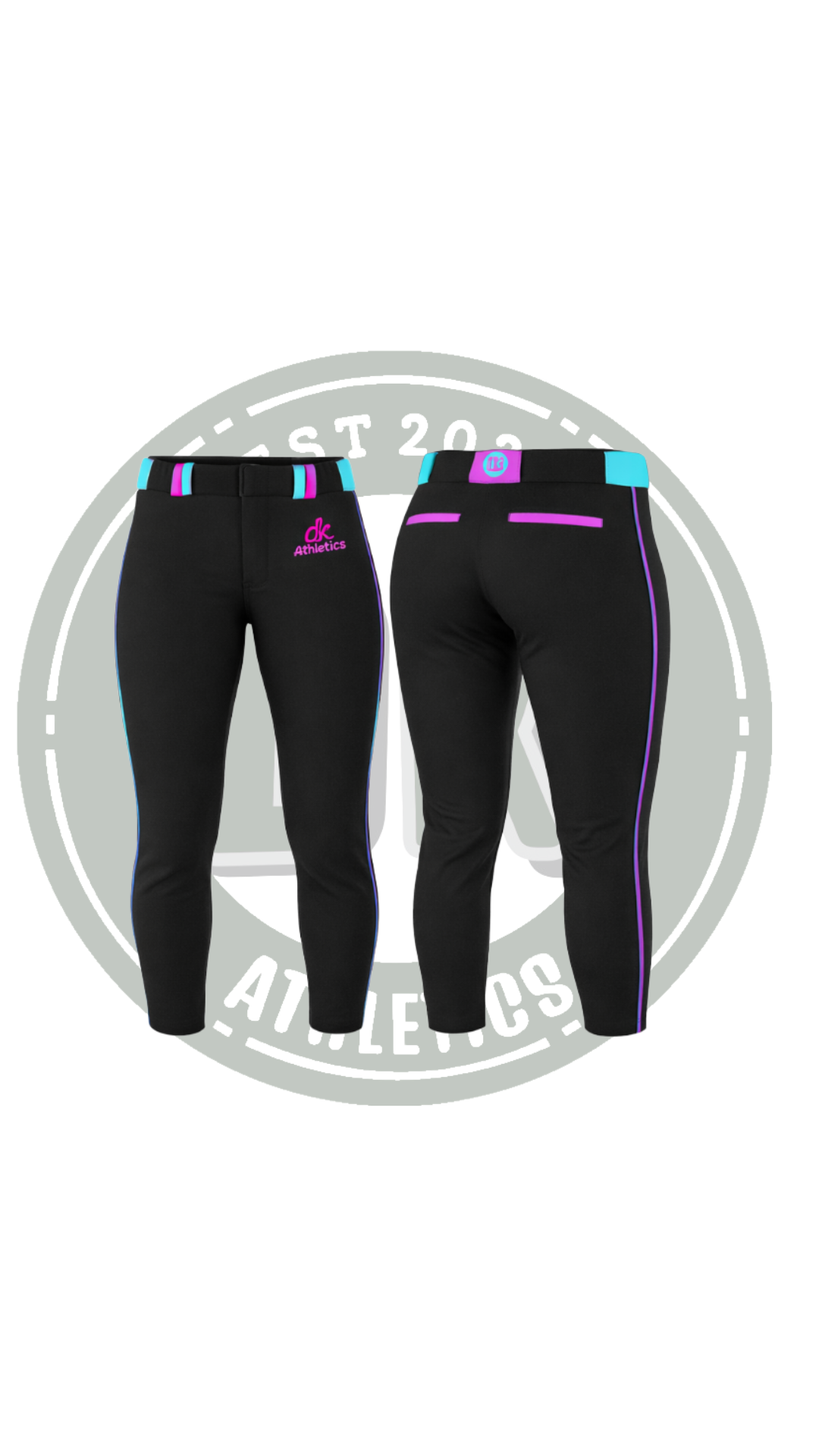 BLACK DKATHLETICS SOFTBALL PANTS