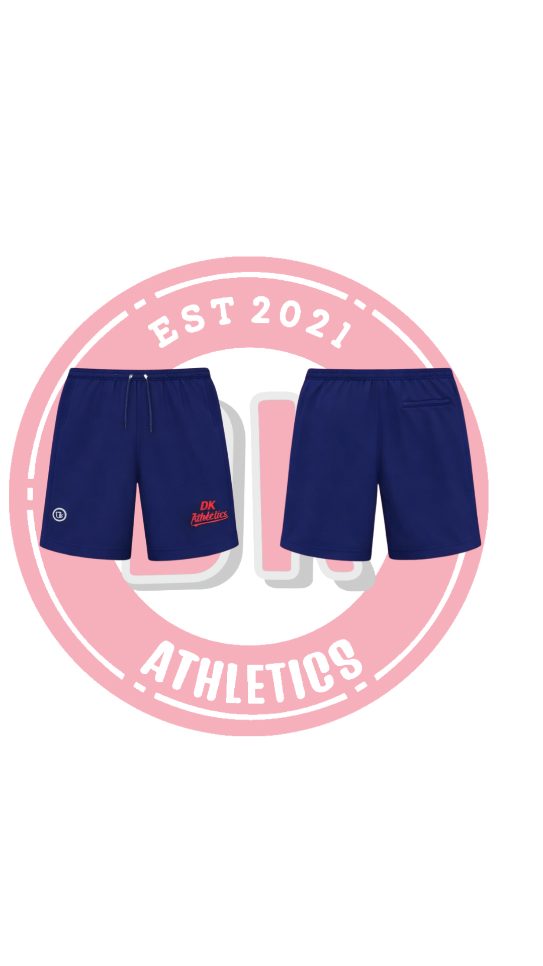 BLUE DKATHLETICS SHORTS (NO DESIGN)