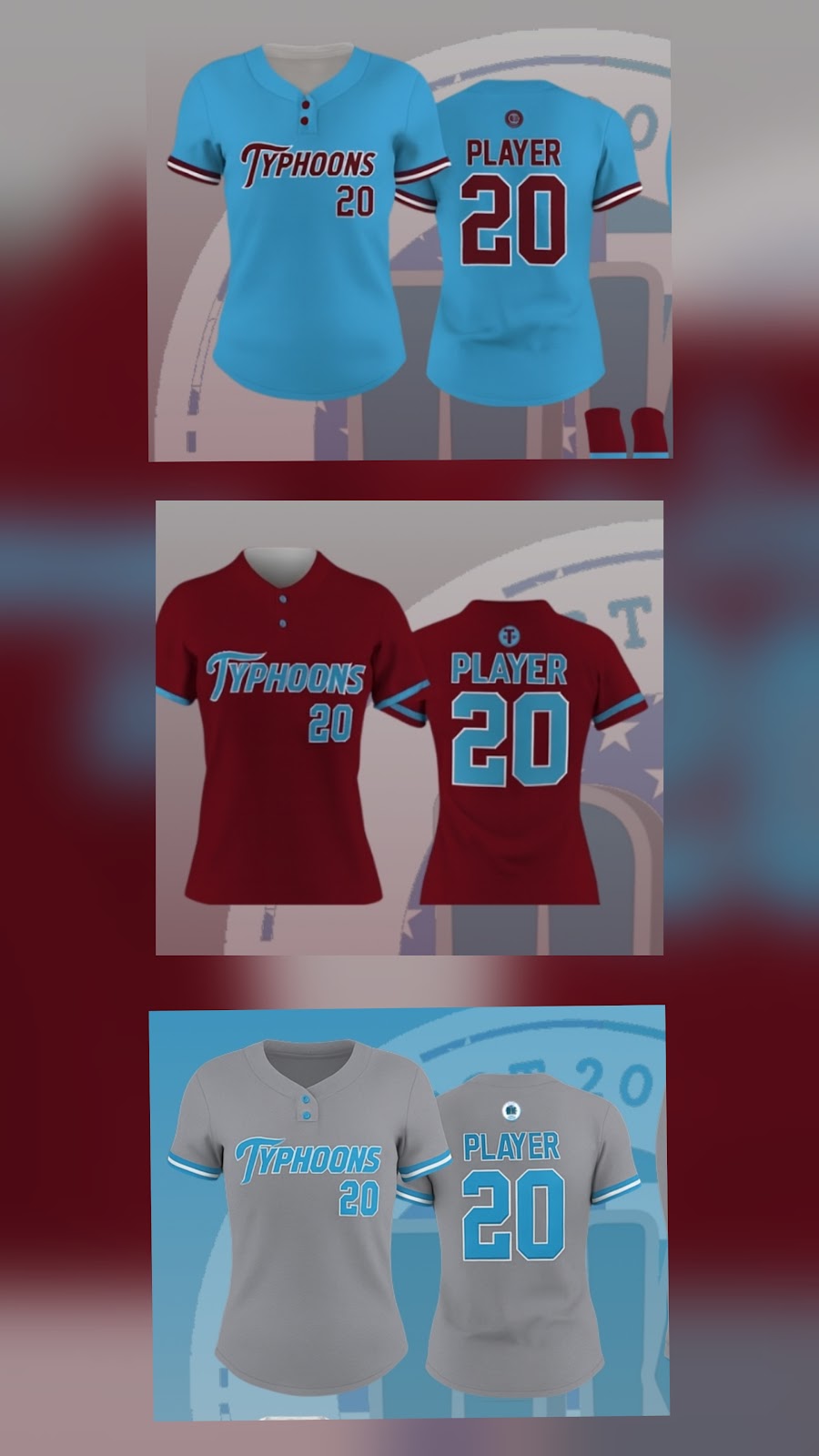 TYPHOONS CUSTOM GAME JERSEY
