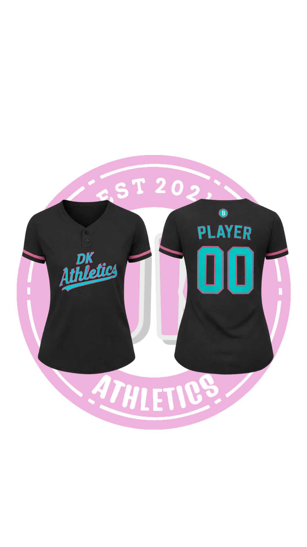 DKATHLETICS 2 BUTTON SOFTBALL JERSERY