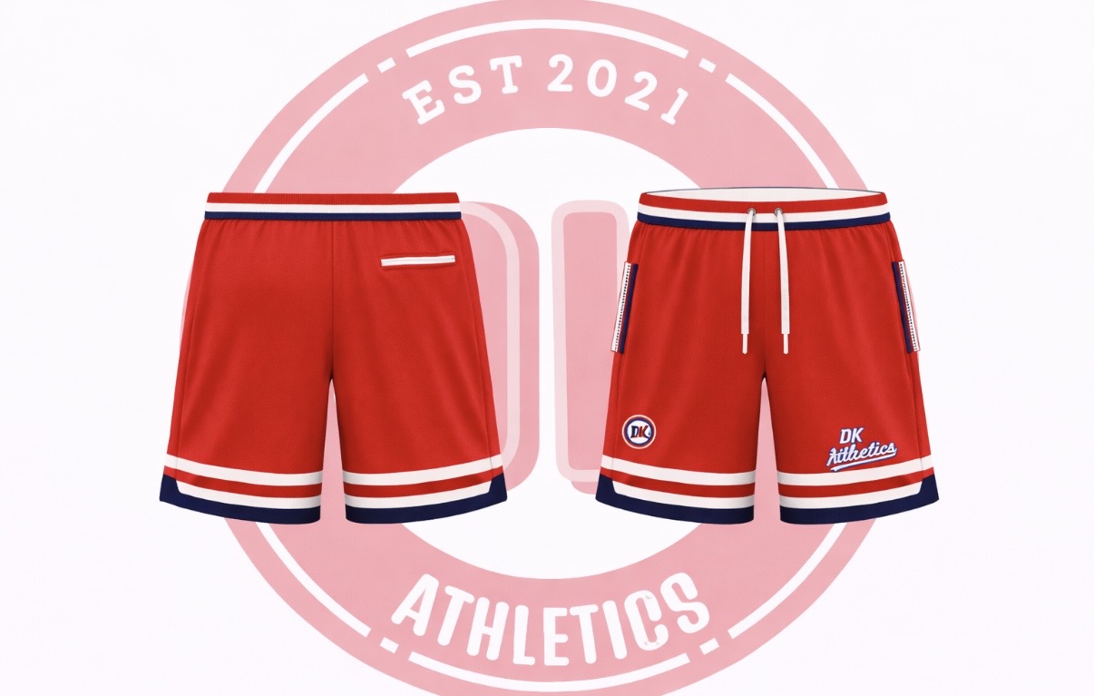 RED DK ATHLETICS SHORTS