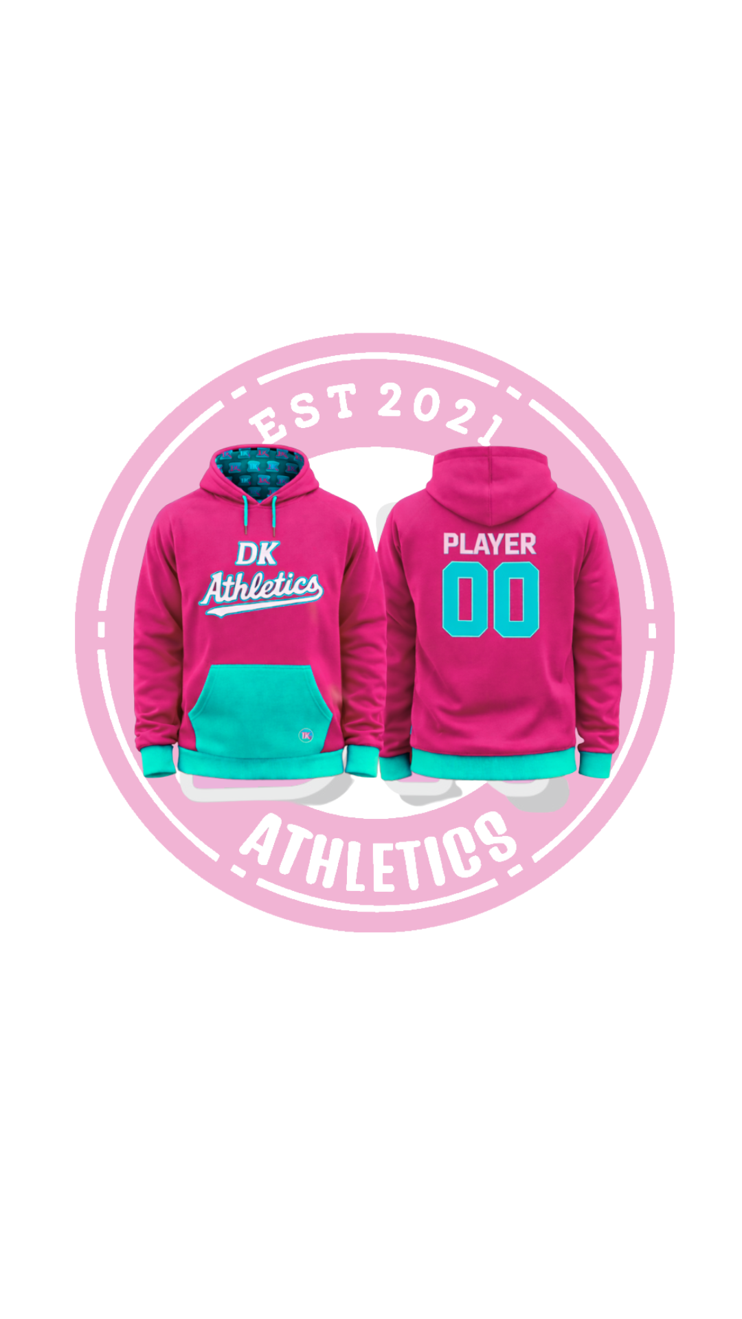 PINK DKATHLETICS FLEECE HOODIE