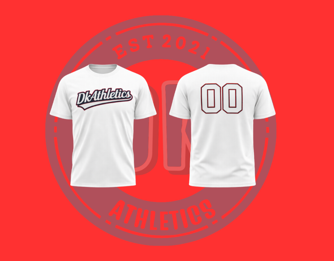 WHITE DKATHLETICS PRACTICE JERSERY