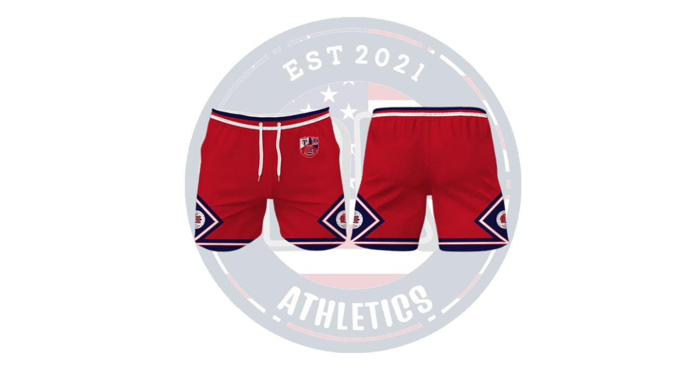 RED BASKETBALL GAME SHORTS