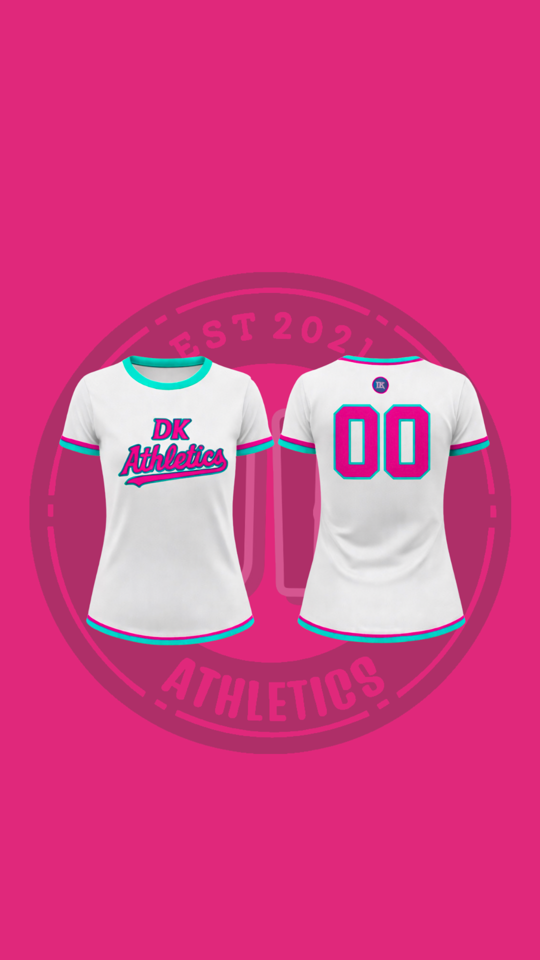 WHITE DKATHLETICS SOFTBALL PRACTICE JERSEY